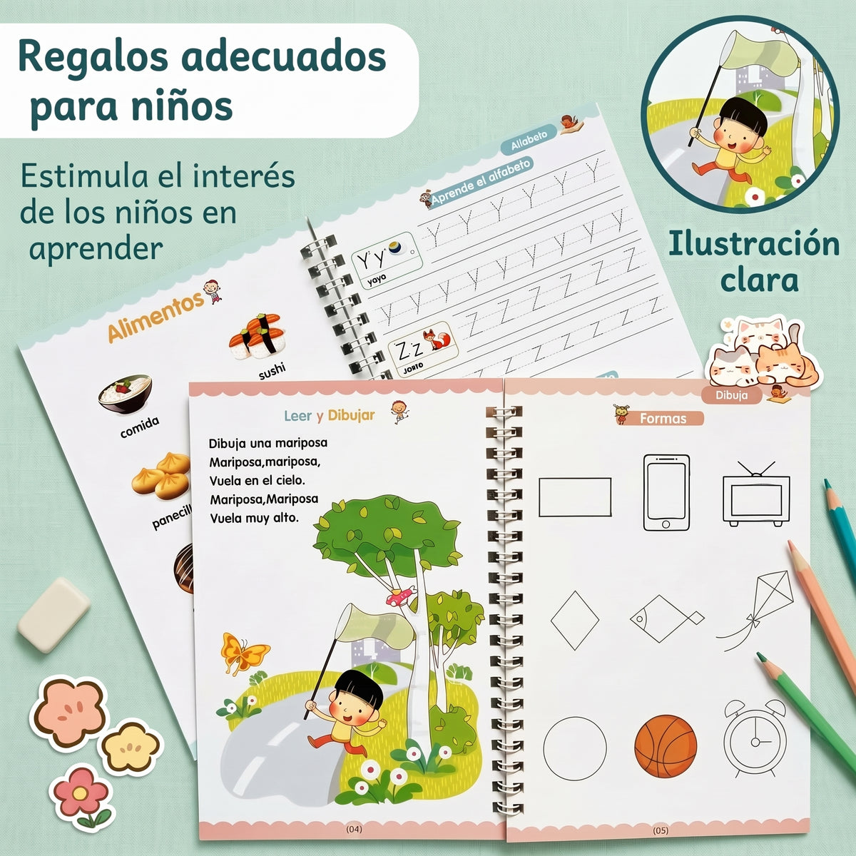 LumiKids™ Kit de Caligrafía con Tinta Mágica Reutilizable