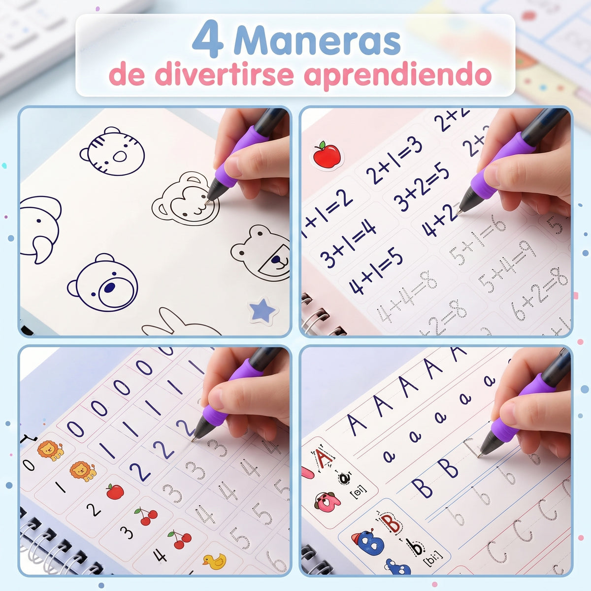 LumiKids™ Kit de Caligrafía con Tinta Mágica Reutilizable