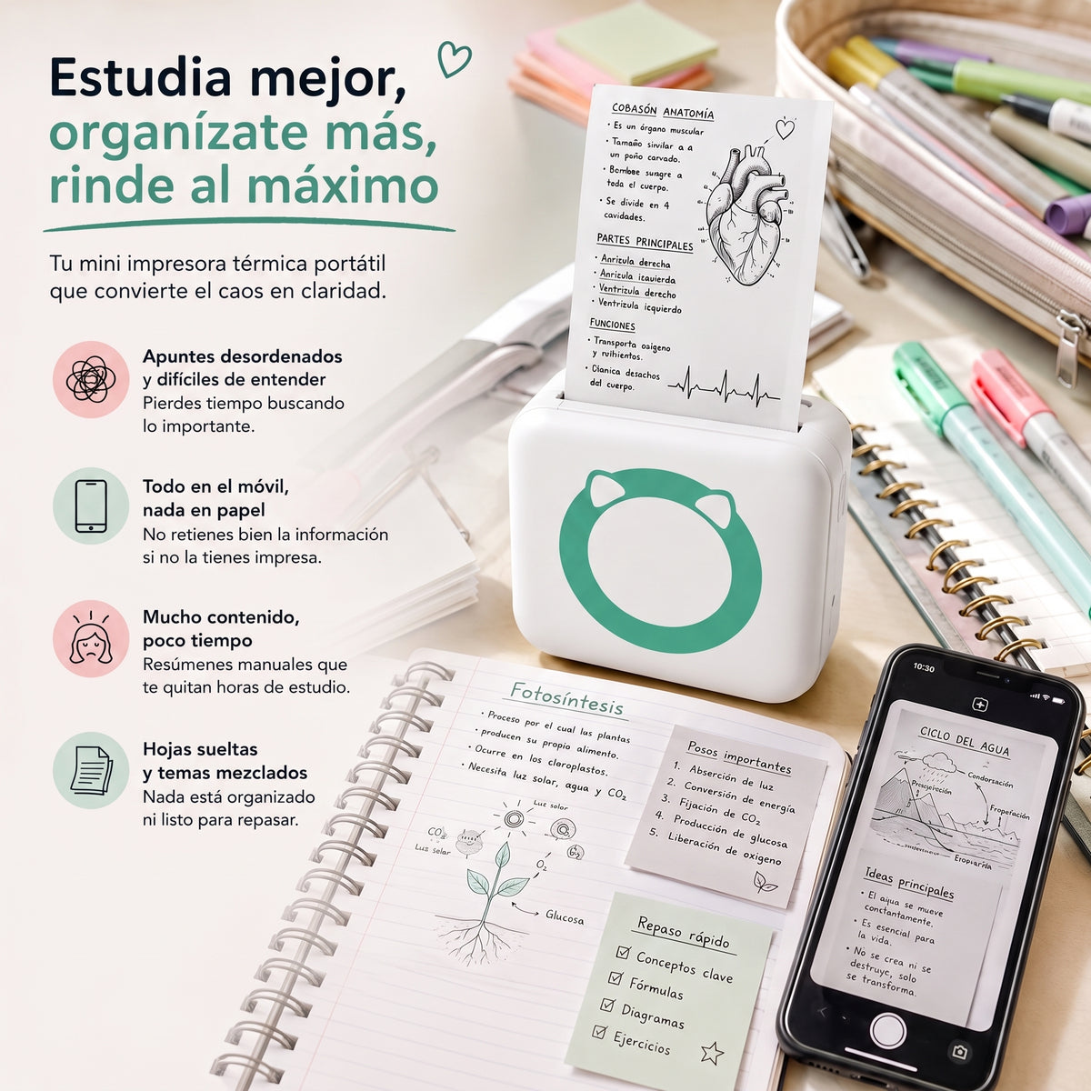 POKKO™ Mini Impresora Térmica Portátil